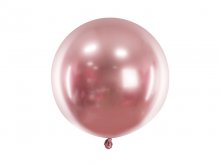 Titaninis apvalus balionas, rožinio aukso  (60 cm)